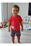 Striped Baby Boy Double Set with Shorts