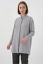 Women's Shirt Collar Gray Tunic - 2