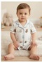 Baby Boy 100% Cotton Rabbit Patterned Summer Baby Pajama Set