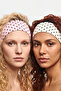 Pink with Polka Dots and White with Polka Dots 95% Cotton Stretchy Headband