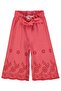 Embroidered Leg Pants 6-18 Months - Red