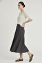 Anthracite Fine Pleated Skirt - 2