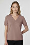 Camel V-Neck Women's T-Shirt