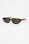 Bella Vintage Cat Eye Sunglasses Leopard Green |   Case and Cleaning Cloth Gift Set - 4