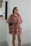 Tile Gingham Patterned Shirt Skirt Set - 3