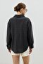 Black Checkered Women's Shirt with Pen Detail - 4