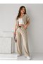 Women's Vest Suit with Piping Detail in Modal Fabric - 4