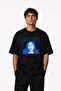 Unisex Women Men Peaceful Women Front Printed Oversized Thick Fabric Relaxed Cut Cotton T-Shirt