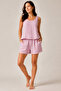 Oversize Women's 100% Cotton 2-Layer Muslin Shorts Pajama Set