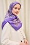Velora Scarf Ethnic Purple 90X90 - 3