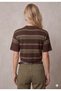 Striped Crew Neck Crop Women's Knitwear T-Shirt - 3