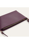 Women's Plum Leather Look Handbag - 3