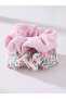 Pack of 2 - Pink Floral Hair Scrunchie - 3