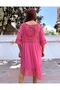 Back Guipure Dress Pink - 3