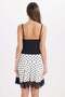 Women's Slim Fit Narrow Cut Strappy V-Neck Lace Detailed Black Athlete Blouse - 7