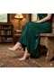 (Pine Cone) Women's Shoes with Slit Heels Beige - 2