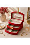 Luxury Leather-Look Jewelry and Gemstone Storage Box with Drawers Organizer