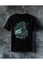 Crow Bird Print Oversized T-Shirt
