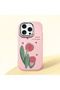 Pink Silicone Case Compatible with iPhone 16 Pro with Shock-Absorbing Camera Protections