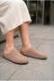 Beige Suede Women's and Men's Sabo Slippers - 3
