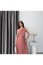 Powder Color Shoulder Tie Stoned Chiffon Dress - 5