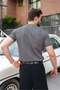 Anthracite Regular Fit Crew Neck Ribbed Knitwear Men's T-Shirt E7490 - 3