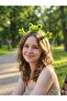 Plush Bandana with Frog Figure, Crown Face Washing Headband, Makeup Headband - 2