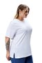 Curve Plus Size Black and White 2-Piece Boyfriend Crew Neck Slit 100% Cotton T-Shirt - 2