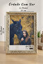 Ottoman Motif Series 15X21 cm Photo Frame with Glass and Stand Decorative Desktop & Wall Mounted Plastic Frame