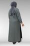 57007 Large Size Side Slit Trouser Suit - Anthracite - 5