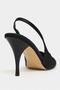 Roxy Black Satin Ankle Strap Open Toe Detail Women's Heeled Shoes - 8