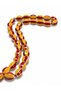 Mine Handcrafted Metal Rosary Yellow Red Shiny Oval Model - 2