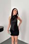 Black Degaje Satin Blouse
