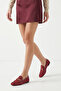 Oreta Women's Stoned Ballerinas - Burgundy - 6