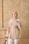 Women's Symmetrical Pattern Waist Tie Shirt Mink - 2