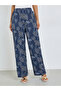 Navy Blue Floral Print Shirt and Trousers Co-Ords - 4