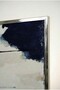 Navy Blue and Spatula Patterned Boho 3-Piece Glass Painting Set - Silver Metal Framed Home and Office Painting - 4