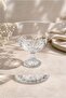 Crystal Glass Ice Cream Bowl Set of 3 with Stands for Dessert Presentation Cup - 2