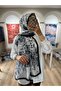 Florenza Pattern Soft Shawl - Black - 3