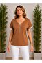 Women's Sparkling Sleeveless V-Neck Viscose Blouse