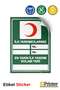Your First Aiders Are on the Line: Closest First Aid Kit Location Isg Warning Sign Sticker 25X35 cm