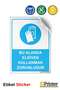 Gloves Must Be Used in This Area Isg Warning Sign Sticker 25X35 cm