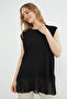 Sleeveless Tunic with Pleated Skirt Detail - 5