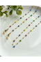 Steel Gold Crystal Stone Glasses Chain-Glasses Cord-Glasses Accessory or Two Separate Uses as a Necklace (75 cm) - 4