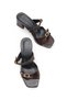 Gisesalia Women's Heeled Slippers 00120036 Brown Rustic - 3