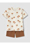 Esvab • Modern & Distinctive Palm Tree Embroidered Baby Boy Shorts Set - 2