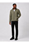 Men's Khaki Lined Water-Repellent Windproof Quilted Fiber-Filled Stand Collar Puffer Jacket - 3