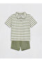 Green Striped Baby Boy Suit