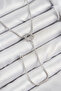Brass Zircon Stone Heart Model Silver Color Y Necklace 5886