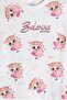 Ecru Heart Ballerina Patterned Badili Jean Salopetli Girl's Suit 24087 - 6